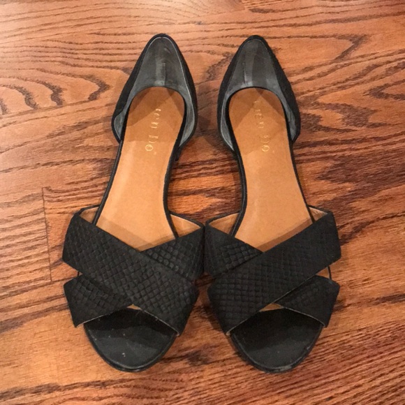 Anthropologie Shoes - Lien.Do Black Cross-Over Flat Sandals